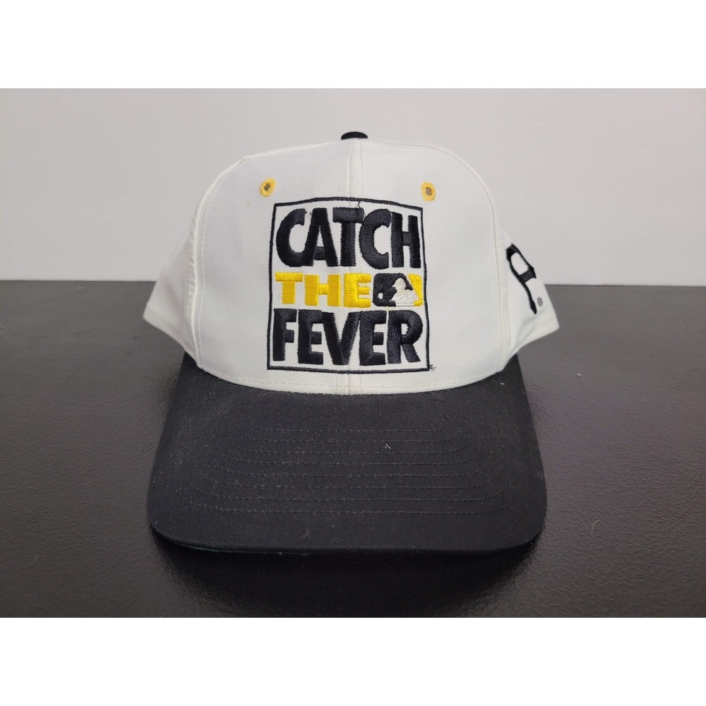 Vintage Pittsburgh Pirates Hat‎ Cap Mens Snapback White Black Catch The Fever